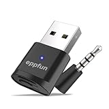 eppfun PS5 PC 用 USB APTX-Adaptiveトランスミッター Bluetooth 5.2 オーディオ アダプター APTX/APTX HD/SBC対応 低遅延 ブルートゥース 送信機 ミニマイク付属 プラグアンドプレイ