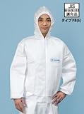 不織布製ジャンパーL：白（フード有）☆優れた通気性と良好なバリア効果のある防護服　AZ GUARD2100　JIS適合品