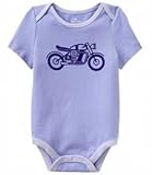 ＧＡＰ（ギャップ）baby GAP プリント バイク ロンパース 半袖 （青色）【月齢：3ヶ月-2歳】（並行輸入品） (18-24M（1歳半-2歳）, 青色)