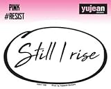 Pink #Resist Still I Rise Gay Pride, LGBT, Officially Licensed Original Artwork, 2.40" x 4.25" - Sti