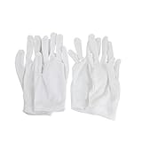 uxcell ナイロン弾性全指駆動手袋　検査用手袋　 ワークグローブ　作業手袋　2双　ホワイト XS