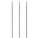 3 x Metal Telescopic Heavy Duty Clothes Washing Line Prop Adjustable Pole Extending 2.4 Metre