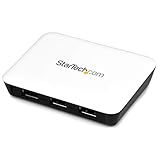 StarTech 3ポートハブとギガビットイーサネットNICネットワークアダプタへのUSB 3.0 - - USB 3イーサネットアダプタ - USBハブを充電（st3300u3s） W / 3のUSBポート 白い