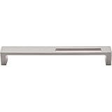 Top Knobs TK267 Modern Metro Series 7 inch Center Slotted Handle Pull, Brushed Satin Nickel by Top K