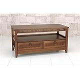 バンブーローボード（テレビ台/テレビボード） 【Sサイズ】 木製(天然木) 幅90cm×奥行42cm 棚/引き出し収納付き アジアンテイスト