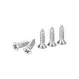 DTGN 100個 M2.2x8mm フラットヘッド 木ねじ 304ステンレス鋼 十字頭 セルフタッピング ねじ - 木工 家具に最適 - シルバー