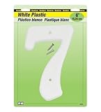 Hy-Ko Plastic Numbers 7 White Nail-On 6" [並行輸入品]