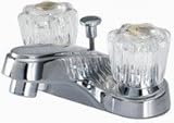 4 "洗面所センターセット蛇口、クローム仕上げ、無水式、withポップアップアセンブリ – by Plumb USA