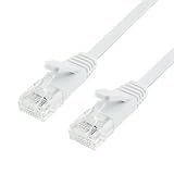 ホーリック LANケーブル UTP カテゴリー6A フラット 50cm ホワイト LC05-034FW