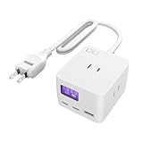 CIO 卓上 電源タップ USB付 Polaris CUBE DESK PD 65W [CIO独自技術 Nova Intelligence ] 液晶付 コード長 1.5m USB-C×2 USB-A×1 AC×3 合計6口 Type-C Type-A AC差込口 PD 急速充電 Macbook Windows ノートPC 各種その他機器対応 (ホワイト)