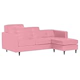 arne L字ソファ ソファー 2人掛け 3人掛け カウチソファ l字型 オットマン付き 日本製 完成品 合皮 合成皮革 STEP L字 クレンズ ピンク