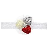 Zhhlinyuan ベビー小物 Baby Girls ヘアアクセサリ Toddler Kids Christmas/Photography Pops/Costume/Party Silk Flowe