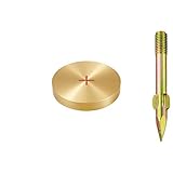 真鍮製基準点鋲フラットタイプ 径30mm 10枚入 ×10セット：【測量機器】：255-0145