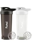 Futai(フタイ) プロテインシェイカー ブラック&ホワイト 700ml 2個セット