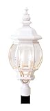 Livex Lighting 7703-03 Outdoor Post with Clear Beveled Glass Shades, White by Livex Lighting [並行輸入品]