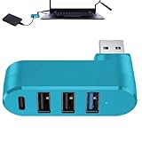 USB 3.0 ハブ、USB ハブ USB スプリッター,4 ポート USB 3.0 ハブ USB 3.0 エキスパンダー スプリッター - 回転式 USB スプリッター USB エキスパンダー USB 3.0 エキスパンダー スプリッター マルチ USB ポート エキスパンダー USB アダプター ステーション ラップトップ、車用