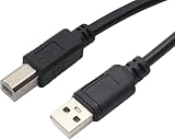 オーディオファン プリンターケーブル 2.8m Bタイプ USBケーブル 長い USB2.0 Aプラグ-Bプラグ スキャナー ノイズ対策 フェライトコア付き ブラック