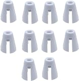 Janome 644D/744D オーバーロッカー サージャー用ホワイトプラスチックコイルクロウスレッドスプールコーンホルダー 10個 - DIY クラフトミシンアクセサリー、38x32mm