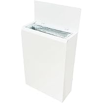 Amazon｜超スリム スチールダストボックス 20L (ホワイト)｜フタ