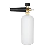 KKmoon 洗車 フォームガン 泡発生機 1Lボトル フォーム調節可能 スノーフォームノズル ウォッシュガン 高圧クリーニングガン適応 1/4"クイックコネクター付き