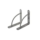 lewu 棚受け 金具 Ｌ字型 シェルフ ブラケット アイアン 鉄 壁掛け (13x13cm 2個入れ)