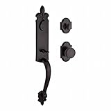 Baldwin SCCOTXRUSRAR492 Reserve Single Cylinder Handleset Cottonwood x Rustic with Rustic Arch Rose 