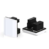 EZDIY-FAB PCI Express用 電源変換アダプター 12VHPWR 12+4ピン180度角度アダプター GPU対応 グラフィックボード用 薄型アルミケース 標準タイプ 白 - 1パック