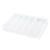 クリアプラスチック調節可能な24のスロットの電子部品収納ボックスケース