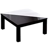 タンスのゲン こたつテーブル 【速暖2秒！600Wハロゲンヒーター】 幅80cm 鏡面 正方形 ツートンデザイン おしゃれ 手元コントローラー 継ぎ脚5cm オールシーズン 21300078 00