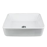 Nantucket Sinks NSV105 19 Rectangular, White Ceramic Vessel Sink by Nantucket Sinks