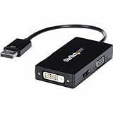 StarTech.com DisplayPort - VGA/ DVI/ HDMI変換アダプタ 3 in 1 ディスプレイポート/ DP変換ケーブル 1920x1200 ブラック DP2VGDVHD
