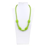 Bumkins Nixi Ellisse Silicone Teething Necklace, Green by Bumkins
