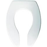 Church 9500CT 000 Elongated Open Front Toilet Seat, White by Bemis