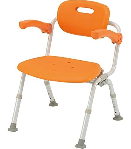 美品 Panasonic シャワーチェア PN-L 41621D オレンジ Amazon | シャワーチェア[ユクリア]ワイドSPU型おりたたみN PN-L41621D