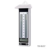 EMPEX(エンペックス気象計) デジタル最高最低温度計 掛け型 TD-8157 デジタル+アナログで温度を表示