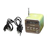 デジタルFMラジオ,小型パーソナルラジオ | デジタルMP3プレーヤー、LCDディスプレイ、3.5mmインターフェースと互換性、2インチ四方、600mAhバッテリー Aoooa