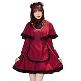 [ブライトララ] ハロウィン コスプレ 仮装 メイド 洋館メイド メイド服 ミニ 衣装 レディース cos064-RE-L