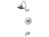 Pfister G89-8YPC Ashfield Single Handle Tub and Shower Combo Trim with Ran Can Showerhead, Chrome [並