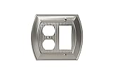 Amerock BP36539G10 Allison 1 Rocker 2 Plug Wallplate, Satin Nickel [並行輸入品]