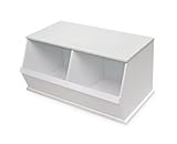 Badger Basket Company Two Bin Storage Cubby, White by Badger Basket [並行輸入品]