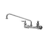 T&S BRASS GIDDS-524101 Wall-Mounted Faucet with Lever Handles, 1/2 Fip Connections, Chrome by T&S Br