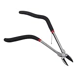 KESOTO 対角線カッティング　プライヤー　11インチ　ストレート/曲がったハンドル斜め　高品質　工具鋼　全２色 - ブラック