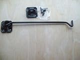 IRONMONGERY WORLD 10 "ソリッドスチールワイヤキャビンフック&目ゲート安定ドアキャッチラッチブラック