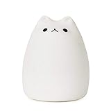 gloglow Night Lights for Kids, eecooかわいい猫子Restナイトライト、ソフトシリコンUSB充電式Sensitiveタッチコントロールライト