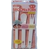 フィーディングスプーンとスプーン・フォークセット！赤ちゃんのおくちにぴったりサイズ！低月齢の赤ちゃんにも口あたりがやさしい、プラスチック製！