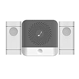 MolySun ドアベル ワイヤレス 玄関X1ワイヤレスドアベルキットホームスマートロングレンジリモート電子ドアベル、52チャイム＆4レベル音量調節＆レシーバー（ホワイト＆ブラック）