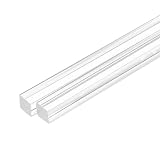 uxcell 2個 アクリル角棒 15mm x 300mm アクリル棒 クリア PMMAバー押出し アクリルプラスチックスティック DIYクラフト照明 園芸 装飾用