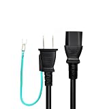 【スモールラボ】AC電源ケーブル 1.5m 3ピンソケット(メス)⇔2ピンプラグ(オス) PSE認証・アース線付き 最大1200W 12A デスクトップパソコン モニター ディスプレイ プリンター ACアダプター対応