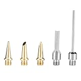 Akozonはんだ付けチップ　5本　ガスはんだ付けキット電気泡立て器はんだのヒント溶接ツール付属品