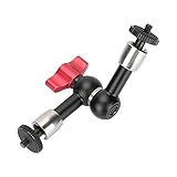 CAMVATE 7”マジックアーム 両端1/4ネジ付き 段付きネジ 赤いノブ